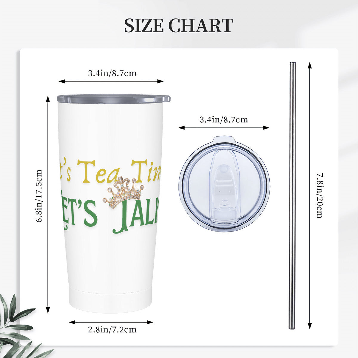 HC_C81 20oz Stainless Steel Straw Lid Cup